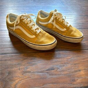 Vans Yellow and White Women's Sneakers